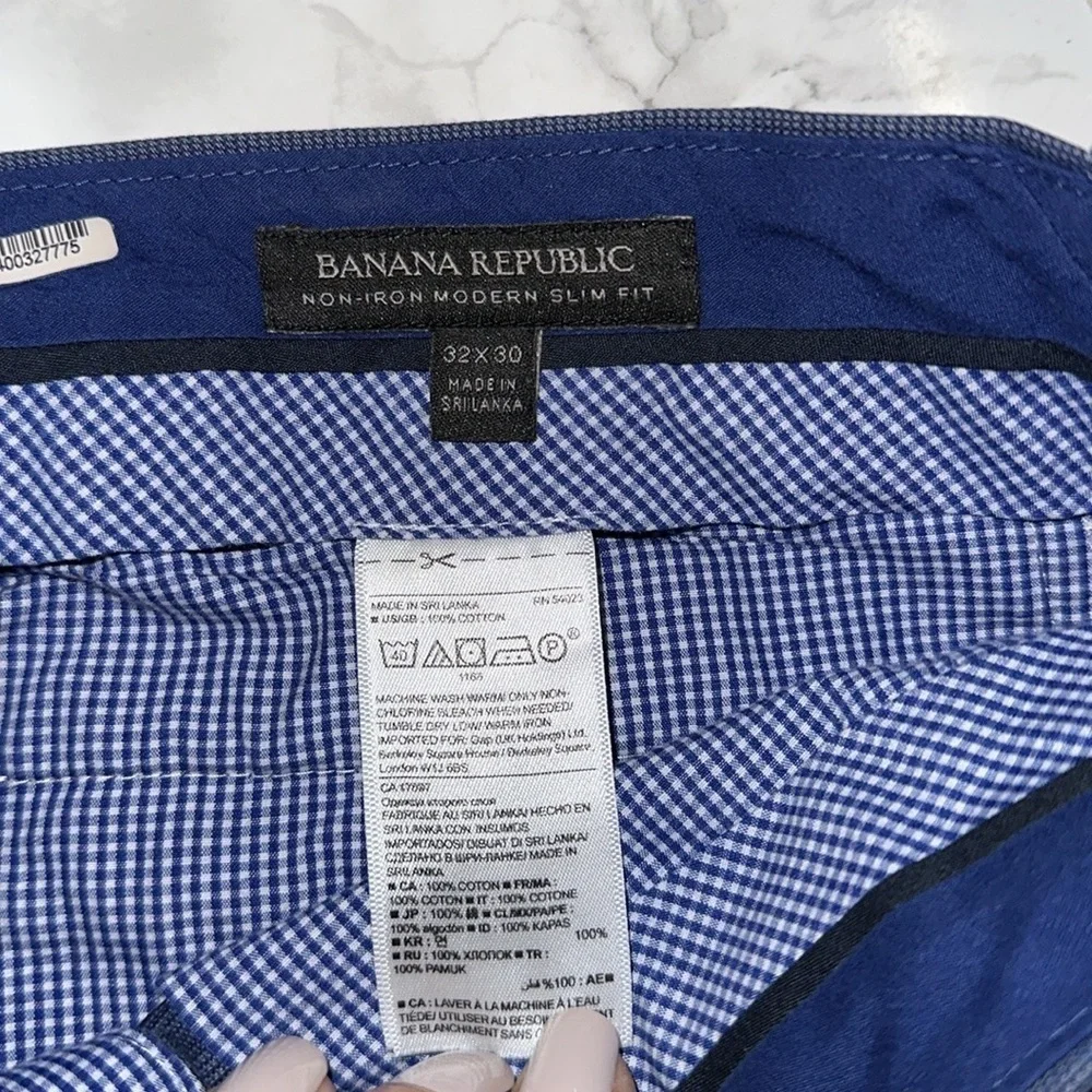 Banana republic men’s non-iron modern Slim fit pants size 32x30 cotton fabric